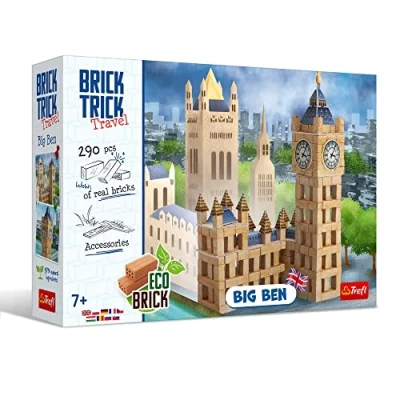 Image of Trefl Brick Trick 61550 Travel Ancient Building, Natural, Eco Blocks, DIY, Over 260 Bricks, for Construction Fans, Creative Set Children from 7 Years, Building Pyramid
