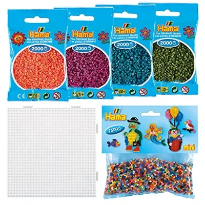 Image of Hama Mini Basic Assortment of Iron On Beads Size Diameter 2.5 mm Ref S245