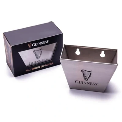 Image of Guinness Bottle Cap Catcher, Wall Mounted Home Bar Accessories