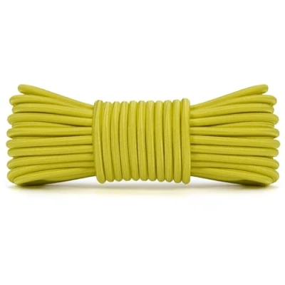 Image of Abma Cord Bungee 5mm 10M Elastic Shock 100% Stretch Rope for Tarpaulin, Trailer, Backpack, Tent Pole, Kayak Neon Yellow