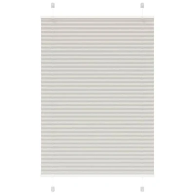 Image of vidaXL Pleated Blind Light Grey 90x100 cm Fabric Width 89.4 Polyester