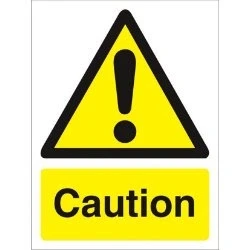 Image of Seco Caution Sign, 150mm x 200mm Self Adhesive Vinyl