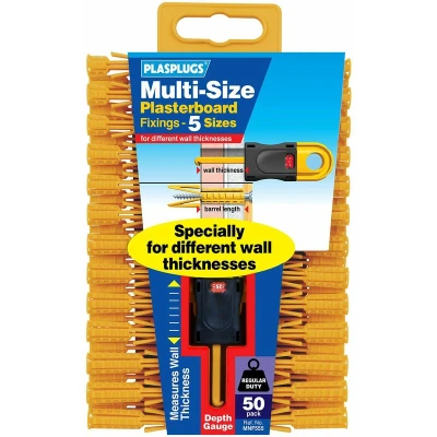 Image of Plasplugs Multi Size Plasterboard Fixings (50) PLAMNF555