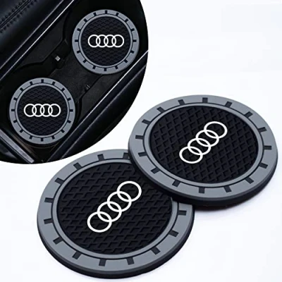 Image of for Audi Car Cup Coaster, Drink Holder Coaster A1 A3 RS3 A4 A5 A6 A7 RS7 A8 Q3 Q5 Q7 R8, 2PCS