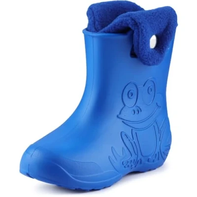 Image of Ladeheid Children&#039;s Girl&#039;s Boy&#039;s EVA Wellington Boots Rain Shoes LA CA 04 (Blue, 5.5/6 UK)