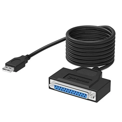 Image of SABRENT Printer Cable, USB to Parallel Adapter (1.8M), IEEE 1284 Cable Adapter, hexnut Connectors, Compatible with most printers (CB 1284)