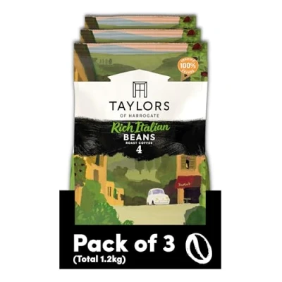 Image of Taylors of Harrogate Rich Italian Coffee Beans, 400 g (Pack 3 Total 1.2 kg)