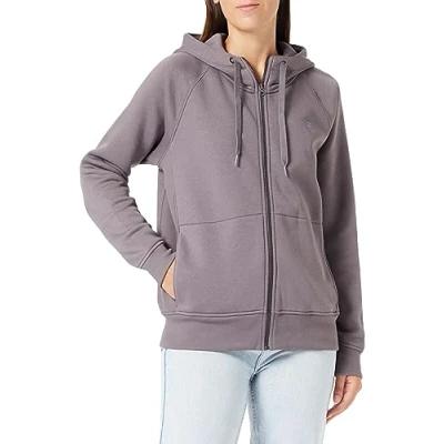 Image of G STAR RAW Women&#039;s Premium Core 2.1 Hooded Zip Thru Sweater, Grey (rabbit D22727 C235 G077), XS