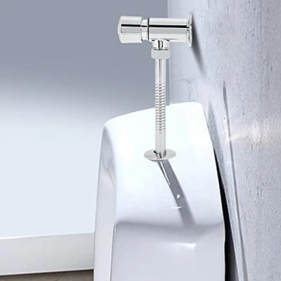 Image of Toilet Urinal Flush Valve, Durable Zinc Alloy Manual Flowise Hand Pressing Flushing Tool for Home Hotel Bathroom, Automatic Shutoff (3.94 x 1.97in)