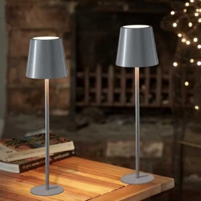 Image of Marco Paul Slate Rechargeable Bedside Lamps Set of 2 Versatile Reading for Table 2400 Mah Lights Indoor Bedroom Durable Lamp Tables Living Room Desk Light