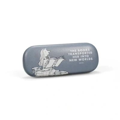 Image of Half Moon Bay Into New Worlds Matilda Roald Dahl Grey 6.5 x 2.7 Inch Polyurethane Eyeglass Protective Hard Case, Grey,