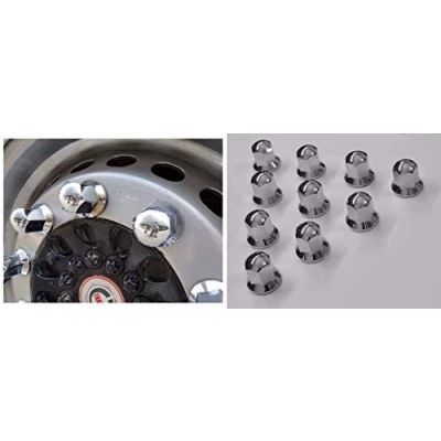 Image of 24/7Auto 30 pieces 32 mm nut bolt caps covers chrome plastic wheel truck lorry trailer