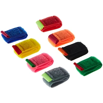 Image of Kikkerland Multi Colour Cable Tie (Pack of 8), US79