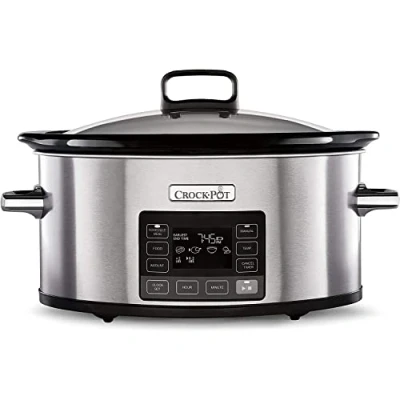 Image of Croc Pot CSC112 Sizzle and Stew 6.5L Digital Slow Cooker Stainless Steel
