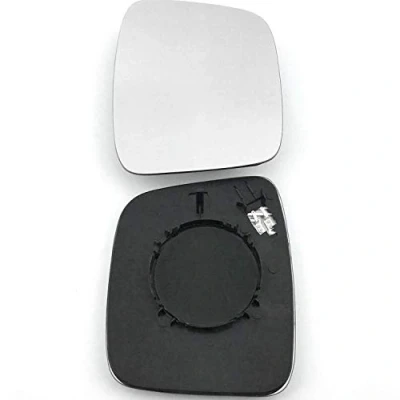 Image of Clip on Heated Base Wing Mirror Glass fits FIAT Fiorino 2008 to 2018 Right Driver Side