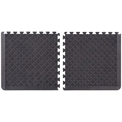 Image of UNICOMFORT UC IM242C Anti Fatigue Mat, Black, Corner 60 x