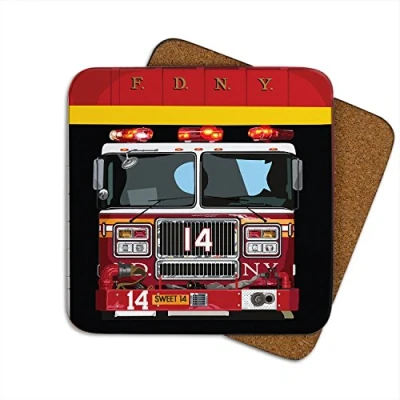 Image of New York Fire Department Coaster by Leslie Gerry Engine Gift