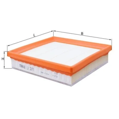 Image of 1770031790 Air Filter MAHLE ORIGINAL LX 2871 47,5mm 230mm 216,6mm Insert LEXUS: RX III