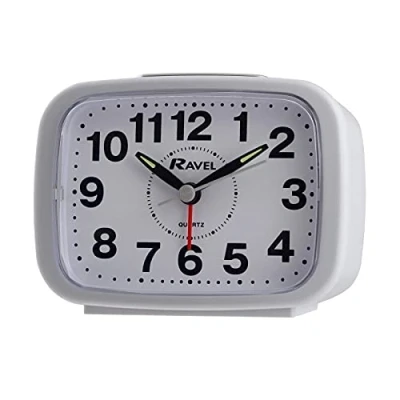 Image of Ravel WHITE QUARTZ ALARM CLOCK RC008.04