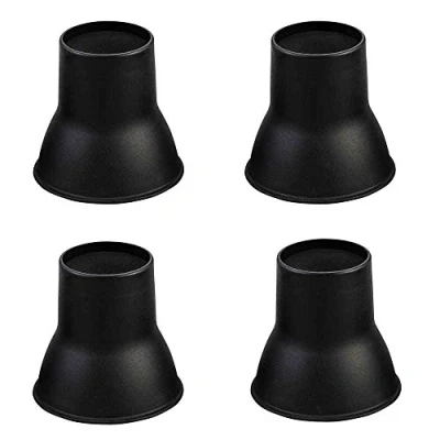 Image of NRS Healthcare Langham Elephant Feet Furniture Raisers, 14 cm Height, Black, 4 Piece