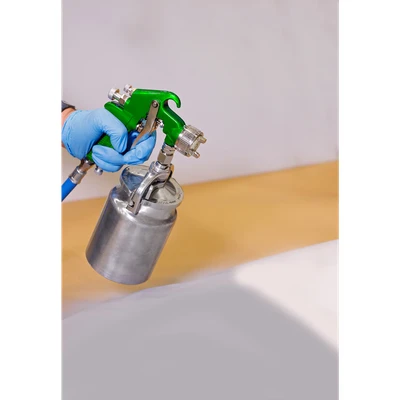 Image of Sealey Suction Feed Spray Gun 2.5mm Set Up