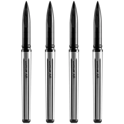 Image of uni ball AIR 0.7mm Medium Rollerball 4 Pack Black UBA 188 L