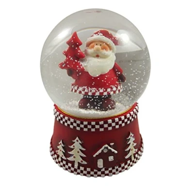 Image of Gisela Graham Traditional Musical Snowglobe Modern Father Christmas Design