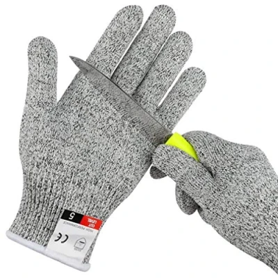 Image of Junhouse 1 Pair Stainless Steel Wire Cut Resistant Gloves Safety Work Anti Level 5 Protection