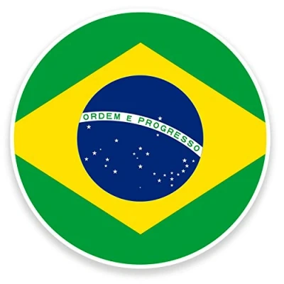 Image of 2 x 10cm Brazil Flag Vinyl Sticker Decal Laptop Car Map Travel Luggage Tag #9140 (10cm Wide High)