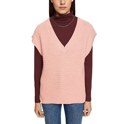 Image of ESPRIT Women&#039;s 122ee1i321 Sweater, 666/Blush 2, XL