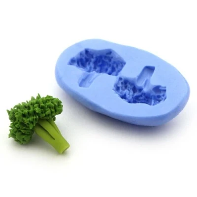 Image of MyTinyWorld Dolls House Miniature 2 Part Broccoli Reusable Silicone Mould