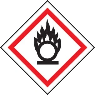 Image of Hazard Signs Oxidiser GHS label Self Adhesive Vinyl