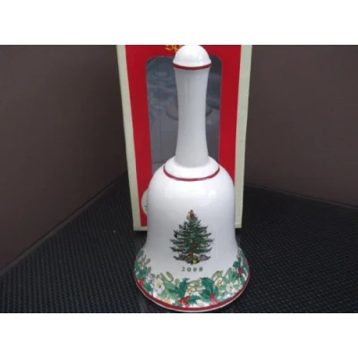 Image of Spode Christmas Tree Annual Border 70th Anniversary Bell 7 inch (Dated)