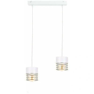 Image of Royal Bar Pendant Ceiling Light White, Gold, 50cm, 2x E27