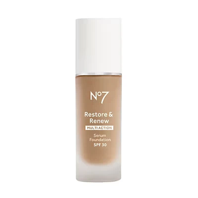 Image of No7 Restore &amp; Renew Serum Foundation chestnut