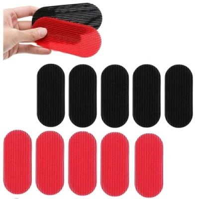 Image of 20 Pieces Hair Gripper Holders Fringe Stickers, Magic Fixed Clip Hairpin Styling Accessories, Black and Red