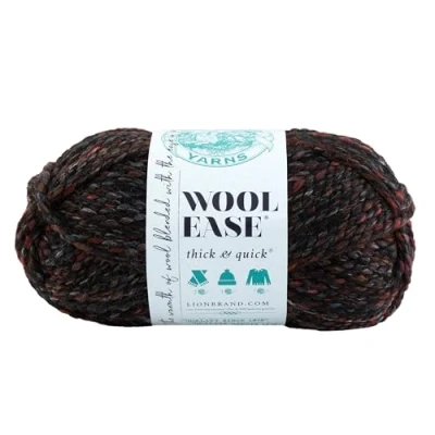 Image of Lion Brand Yarn Company 1 Piece Wool Ease Thick and Quick, Blackstone, Black