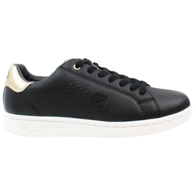 Image of Fila Crosscourt 2 Womens Black Trainers Leather Size UK 5