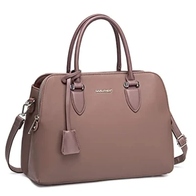 Image of David Jones Women&#039;s Bugatti Handbag Top Handle Faux Leather Bag Multiple Pockets Tote Shoulder Crossbody Ladies Elegant Shopping Shopper Satchel City Pink
