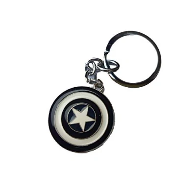 Image of Fat catz copy Black Captain America shield marvel superhero enamel metal keyring