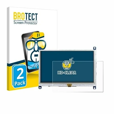 Image of brotect Screen Protector compatible with Raspberry Pi Touchscreen 5&quot; (2 Pack) HD Clear Protection Film