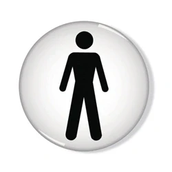 Image of Domed Sign Men Symbol 60mm RDS2