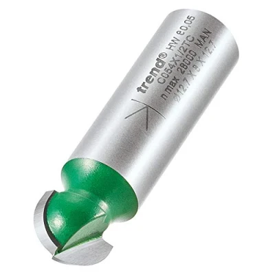 Image of Trend CraftPro Cavetto Router Cutter Bit, 1/2 Inch Shank, 6.35mm Radius and 7.9mm Cut Diameter, Tungsten Carbide Tipped, C054X1/2TC