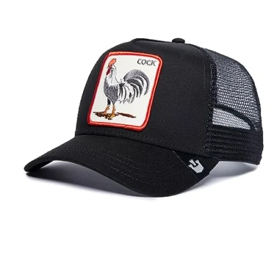 Image of Goorin Bros. The Farm Unisex Adjustable Mesh Snapback Trucker Hat, Ebony (The Cock), One Size