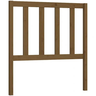 Image of vidaXL Bed Headboard Honey Brown 96x4x100 cm Solid Wood Pine