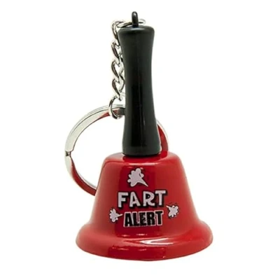 Image of Diabolical DP0998 Fart Alert Keychain Bell Funny Stocking Fillers for Men, Farting Gifts, Secret Santa Gifts Men Under 10 Pounds, Prank Dads