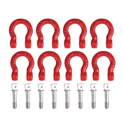 Image of RC Car Trailer Buckle, 8 Pcs Metal Tow Shackle Rescue Lock Catch for Climbing Crawler Accessory Parts