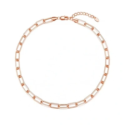 Image of Philip Jones Rose Gold Plated Paperclip Necklace