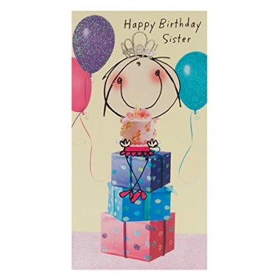 Image of Hallmark Birthday Card For Sister &#039;Lots of Love&#039; Medium Slim