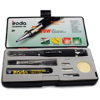 Image of Iroda Solderpro 70 Cordless Refillable Butane Soldering Iron and Torch Kit